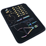 Hair Extension Tool Kit with Flat Bead Crimping Plier Hair Tail Comb  Sewing Needles - Cross Edge Corporation