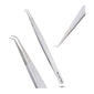 Silver fiber tip Tweezers for Isolation Lash Extensions - Cross Edge Corporation