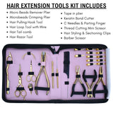 Hair Extension Tools Kit for Micro Bead Tape In Plier, Hair Razor & Parting Finger - Cross Edge Corporation