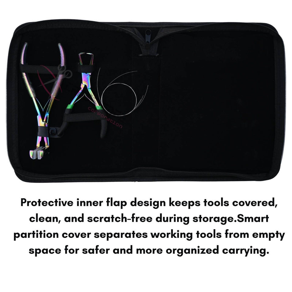 Rainbow Hair Extension Tools Kit for Tape In Micro Bead & Nano Ring Installation - Cross Edge Corporation