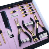 Hair Extension Tools Kit for Micro Bead Tape In Plier, Hair Razor & Parting Finger - Cross Edge Corporation