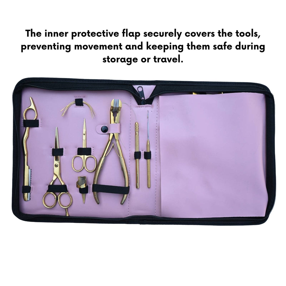 Hair Extension Tools Kit for Micro Bead Tape In Plier, Hair Razor & Parting Finger - Cross Edge Corporation