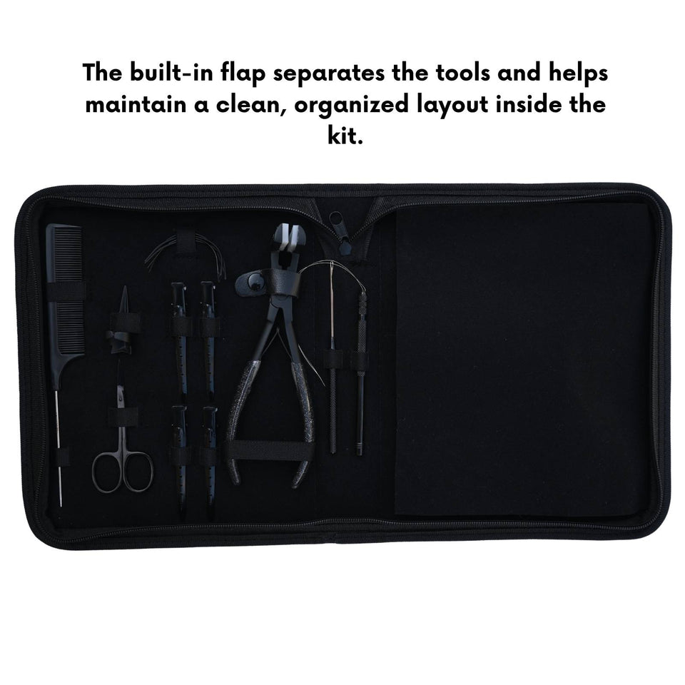 Hair Extension Tools Set with Loop Hook, Crimping Plier & Sectioning Clips - Cross Edge Corporation
