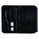 Hair Extension Tool Kit with Flat Crimping Plier, Loop Tool & Styling Clips - Cross Edge Corporation