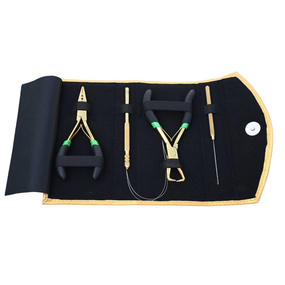 Hair Extension Tools Kit with Bead Remover, 3 Hole Crimping Plier & Loop Hook Set - Cross Edge Corporation