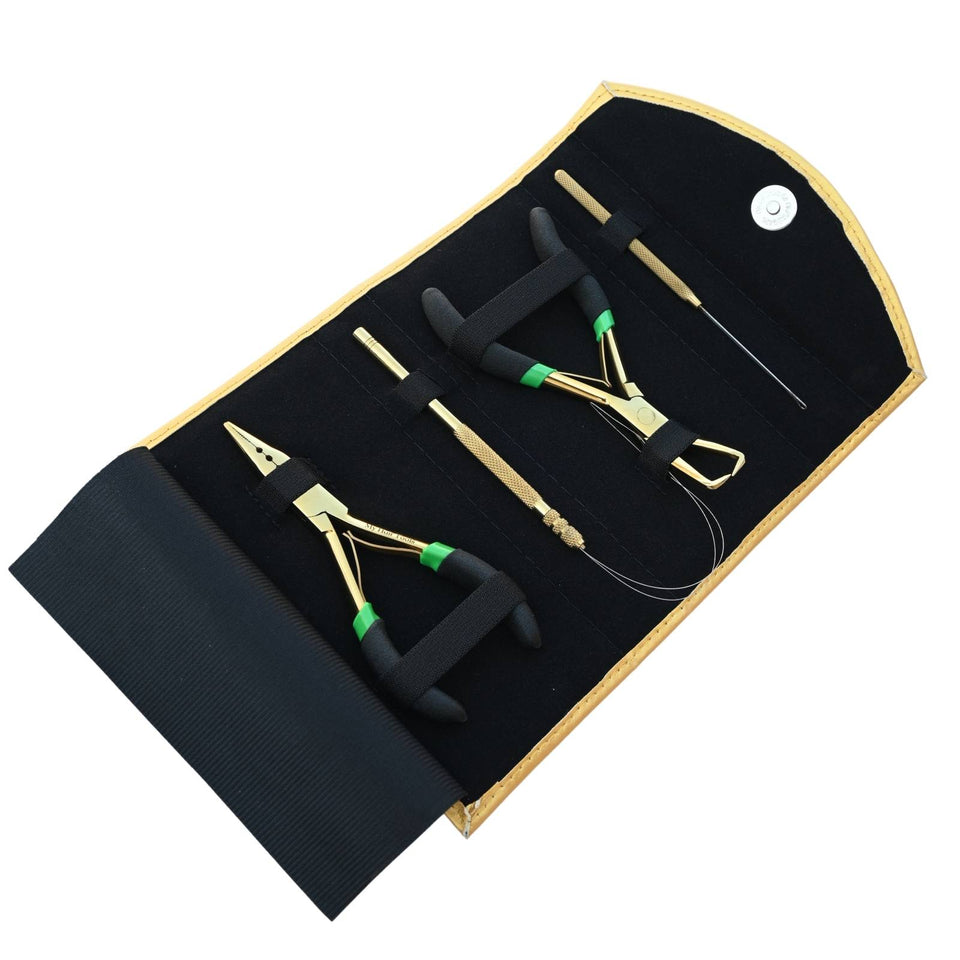 Hair Extension Tools Kit with Bead Remover, 3 Hole Crimping Plier & Loop Hook Set - Cross Edge Corporation