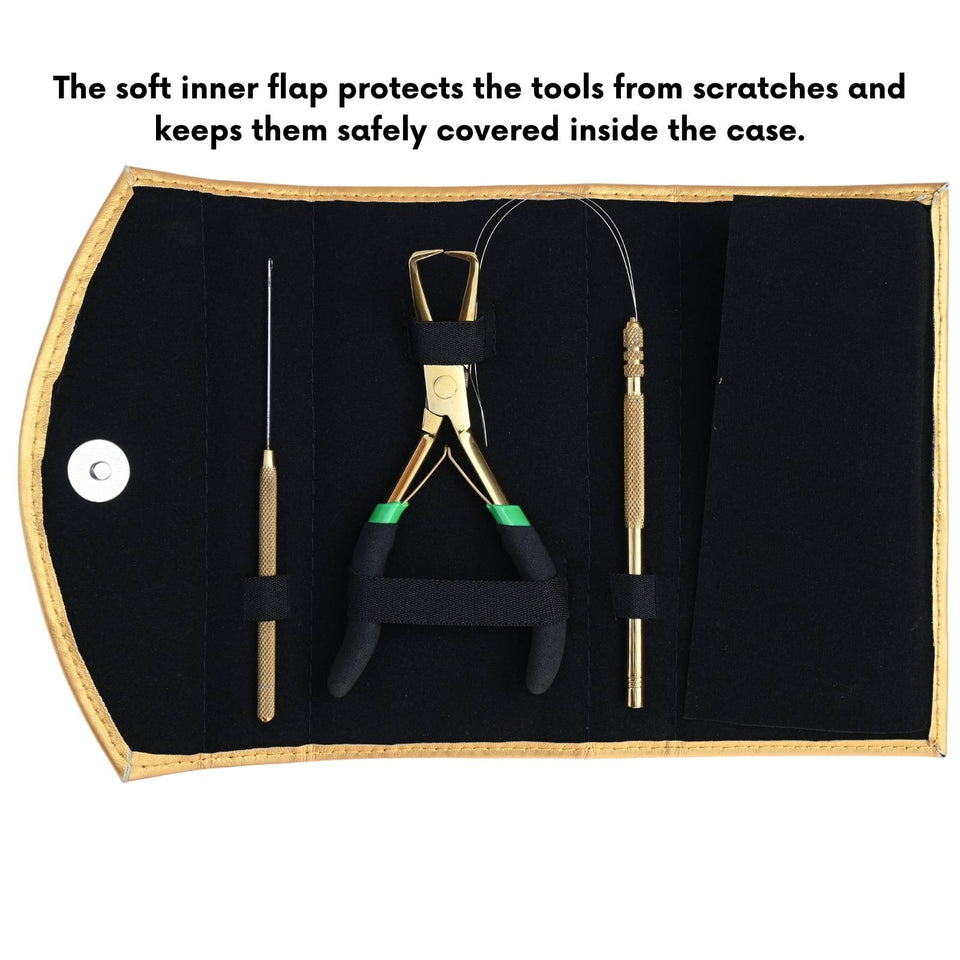 Hair Extension Tools Kit with Bead Remover, 3 Hole Crimping Plier & Loop Hook Set - Cross Edge Corporation