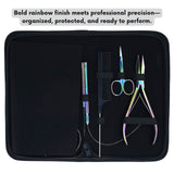 Hair Extension Tool Kit with Flat Bead Crimping Plier Hair Tail Comb  Sewing Needles - Cross Edge Corporation