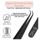 Curved Isolation tweezers eyelash extensions - Cross Edge Corporation