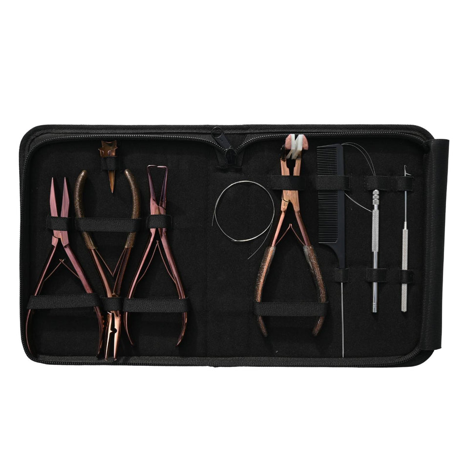 Hair Extension Tools Kit for Micro Bead Curved Crimping Tape In Hook Loop - Cross Edge Corporation