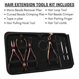 Hair Extension Tools Kit for Micro Bead Curved Crimping Tape In Hook Loop - Cross Edge Corporation