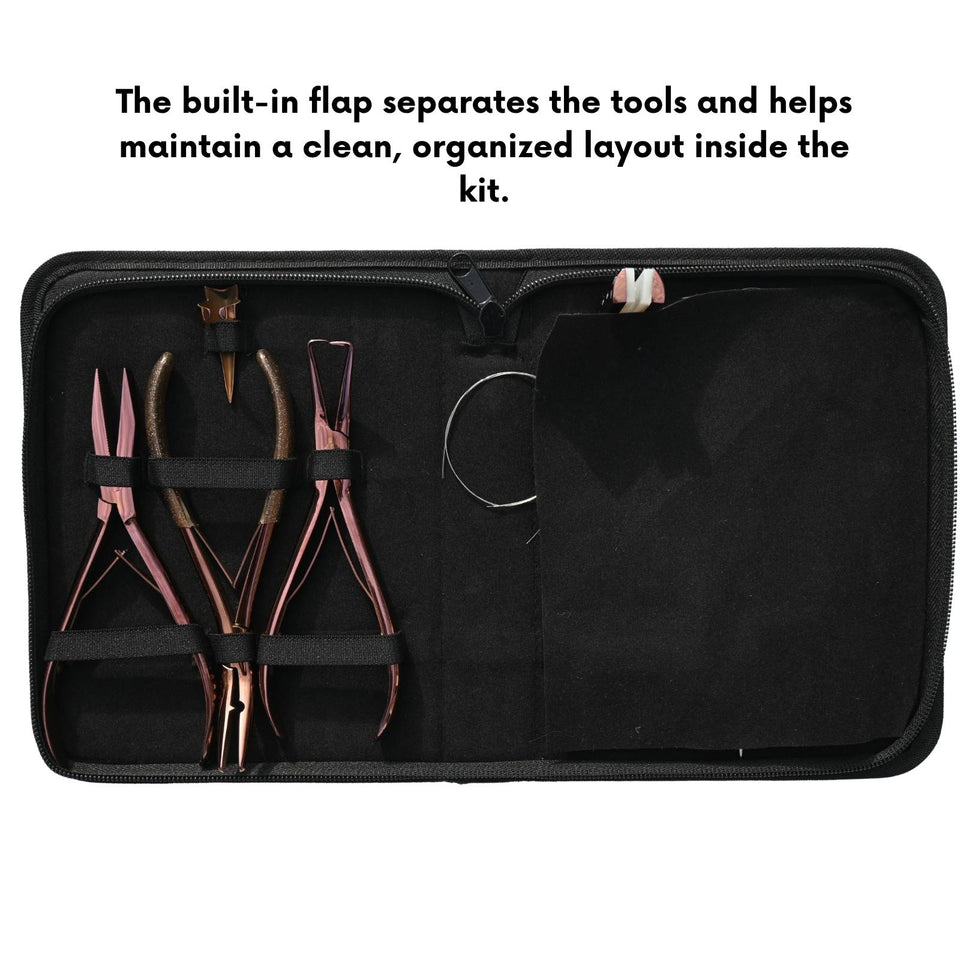 Hair Extension Tools Kit for Micro Bead Curved Crimping Tape In Hook Loop - Cross Edge Corporation