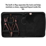 Hair Extension Tools Kit for Micro Bead Curved Crimping Tape In Hook Loop - Cross Edge Corporation