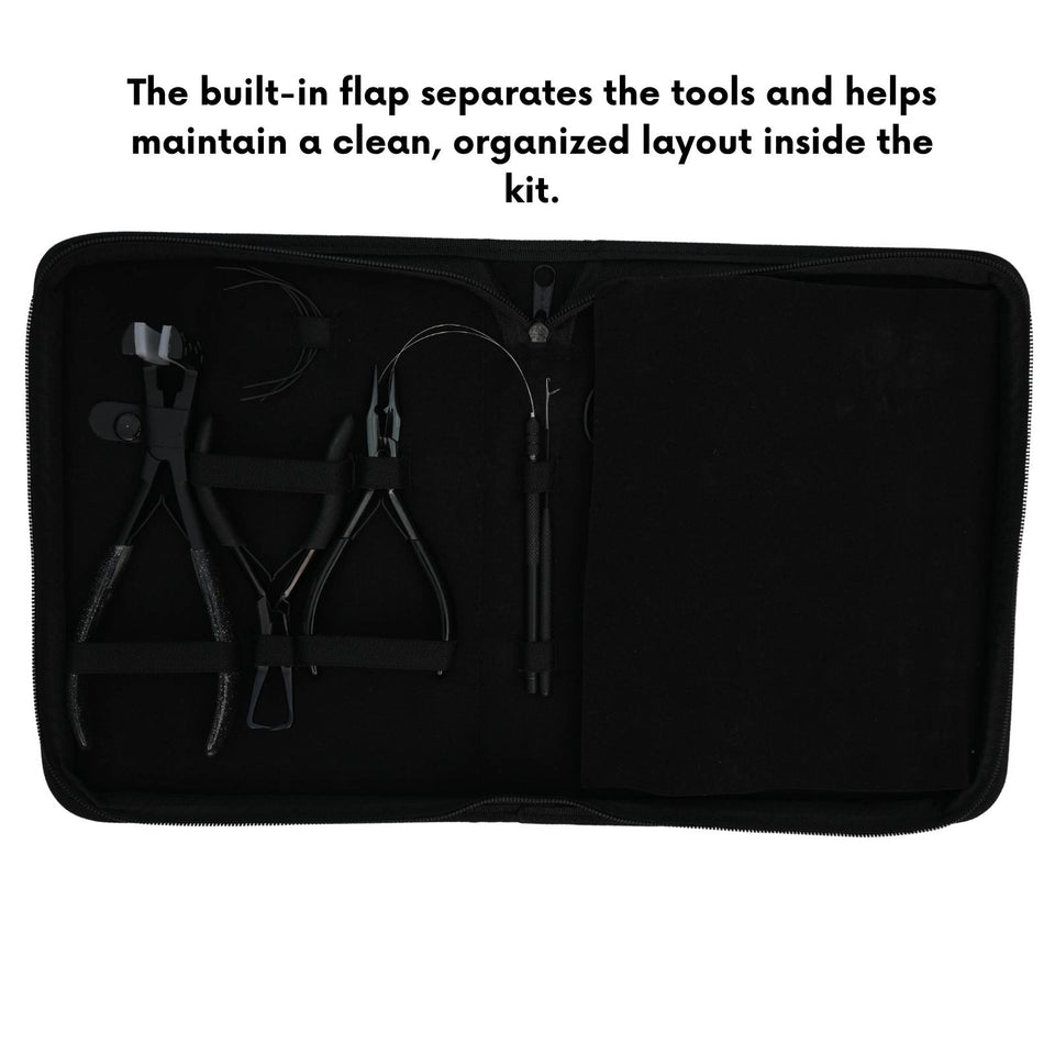 Hair Extension Tool Kit Tape In Pressing Loop Hook Wig Making & Salon Styling Set - Cross Edge Corporation