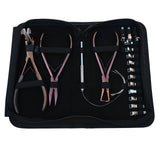 Hair Extension Tool Kit with Flat Crimping Plier, Tape in Press Tool & Loop Wire Set - Cross Edge Corporation