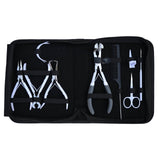 White Hair Extension Tools Kit for Tape In, Micro Beads & Keratin Bond Cutter - Cross Edge Corporation