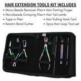 Hair Extension Tools Kit Tape In Plier Keratin Bond Cutter Hair Application Loop - Cross Edge Corporation