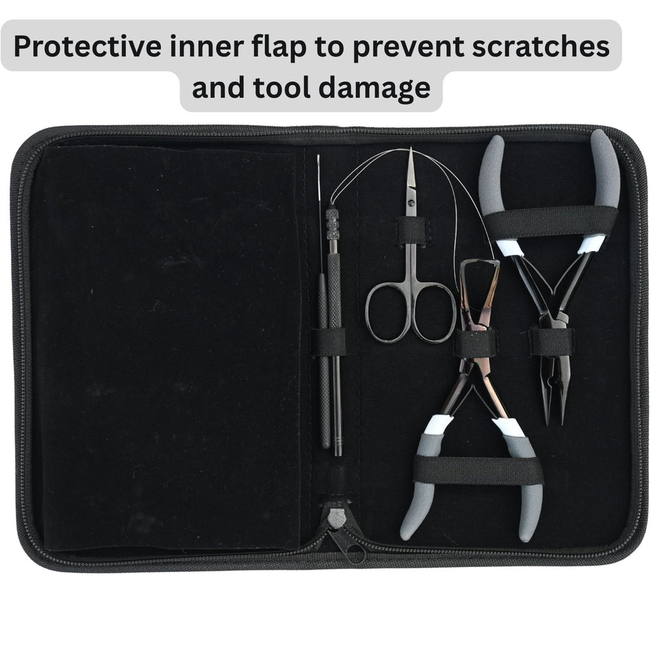 Hair Extension Tool Kit Crimper Loop Hook & Curved Sewing Needles - Cross Edge Corporation