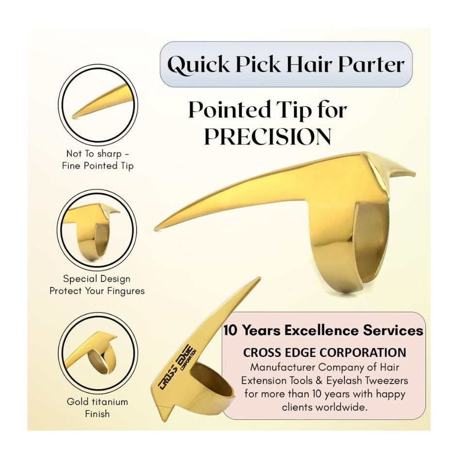 Quick Braid Aid Finger Parting Tool & Sectioning Rings - Cross Edge ...