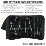 Rainbow All in one Hair extension tools | The Keratin Bond Cutter| Tape in Extension Plier - Cross Edge Corporation
