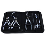 White Hair Extension Tools Kit for Tape In, Micro Beads & Keratin Bond Cutter - Cross Edge Corporation