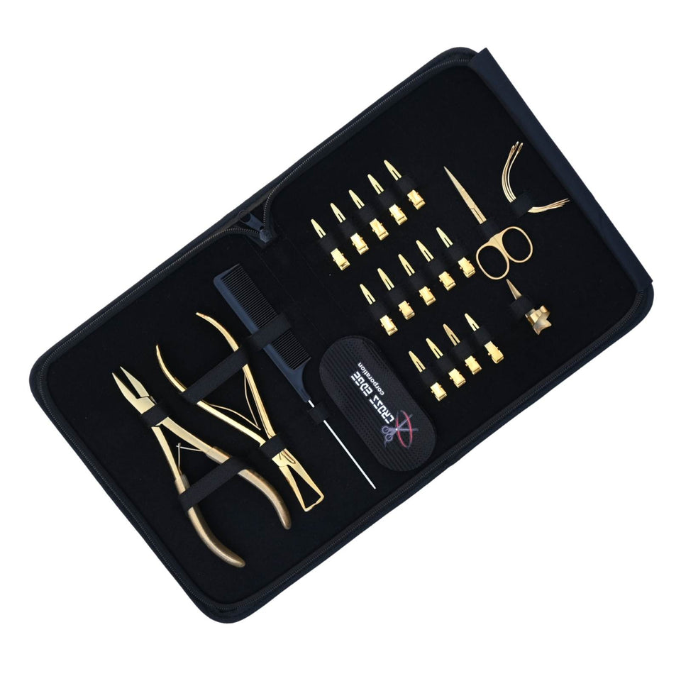 Hair Extension Tool Kit with Beads Remover Plier, Hair Gripper and Parting Finger - Cross Edge Corporation