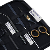 Black Hair Extension Tools Kit for Micro Bead Crimper, Loop, Hook and Scissors - Cross Edge Corporation