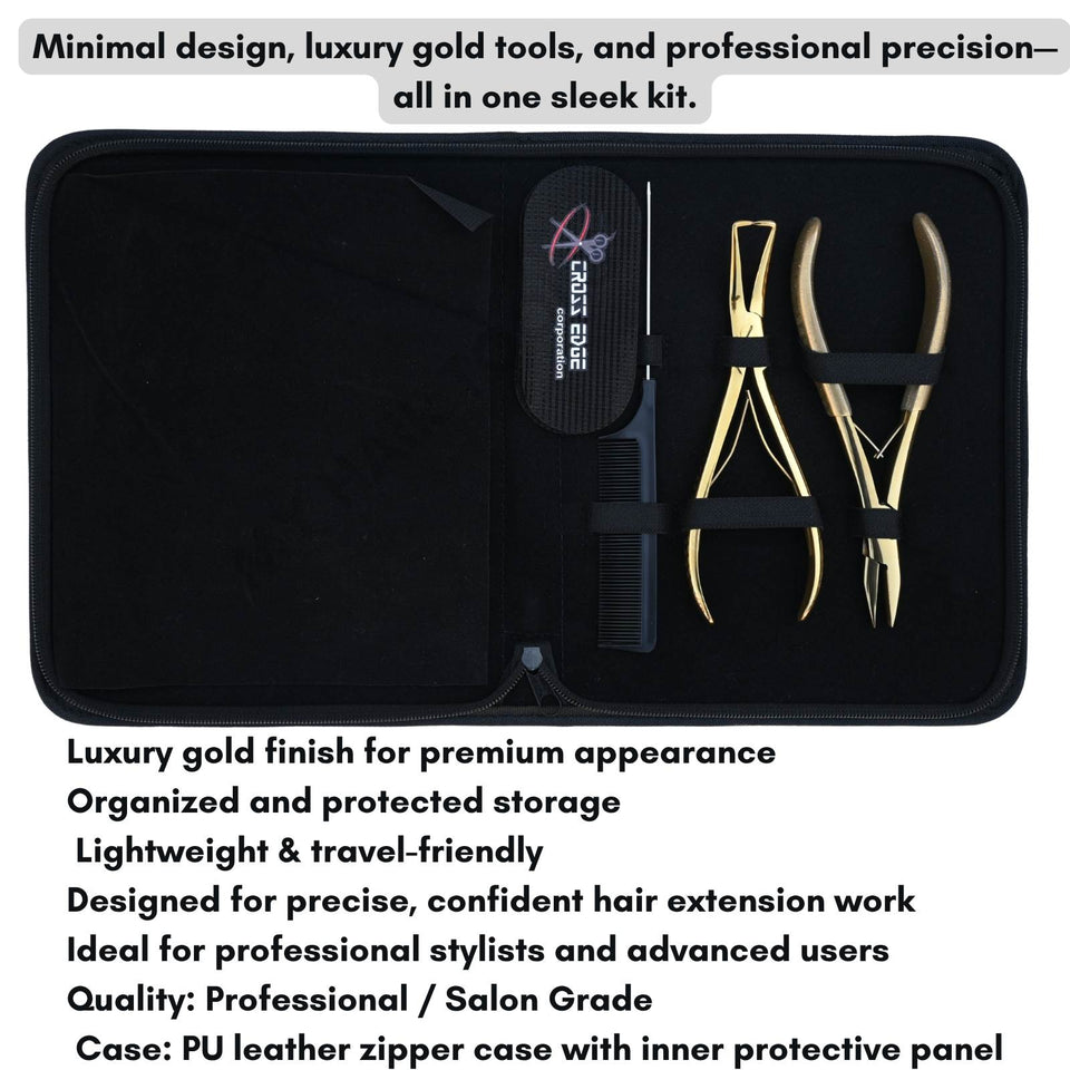 Hair Extension Tool Kit with Beads Remover Plier, Hair Gripper and Parting Finger - Cross Edge Corporation