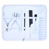 Hair Extension Tool Kit  Micro Beads Remover Plier 4pcs Curved Sewing Needles & Scissor - Cross Edge Corporation