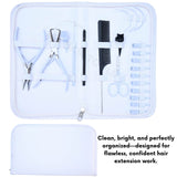 Hair Extension Tool Kit  Micro Beads Remover Plier 4pcs Curved Sewing Needles & Scissor - Cross Edge Corporation