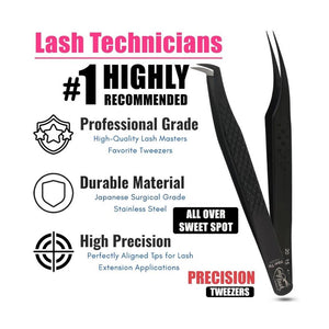Eyelash Extensions 2Pcs Fiber Tip Tweezers - Cross Edge Corporation