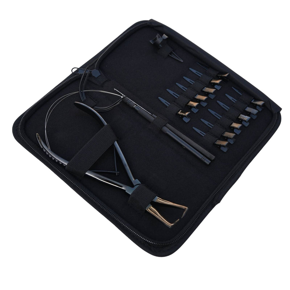 Hair Extension Tools Kit for Bead Removal Plier Hook Loop Sewing Needles - Cross Edge Corporation