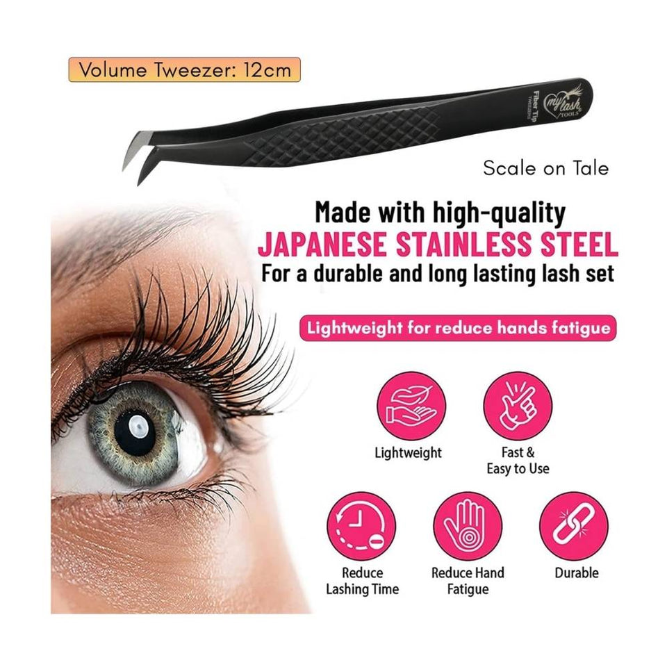 Eyelash Extensions 2Pcs Fiber Tip Tweezers - Cross Edge Corporation