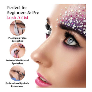 Eyelash Extension Precision Fiber Tip Lash Tweezers - Cross Edge Corporation