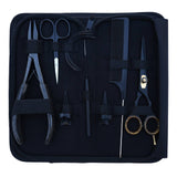 Hair Extension Crimping Plier Tool Kit for Beads Hook, Scissors & Comb set - Cross Edge Corporation