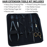 Hair Extension Crimping Plier Tool Kit for Beads Hook, Scissors & Comb set - Cross Edge Corporation
