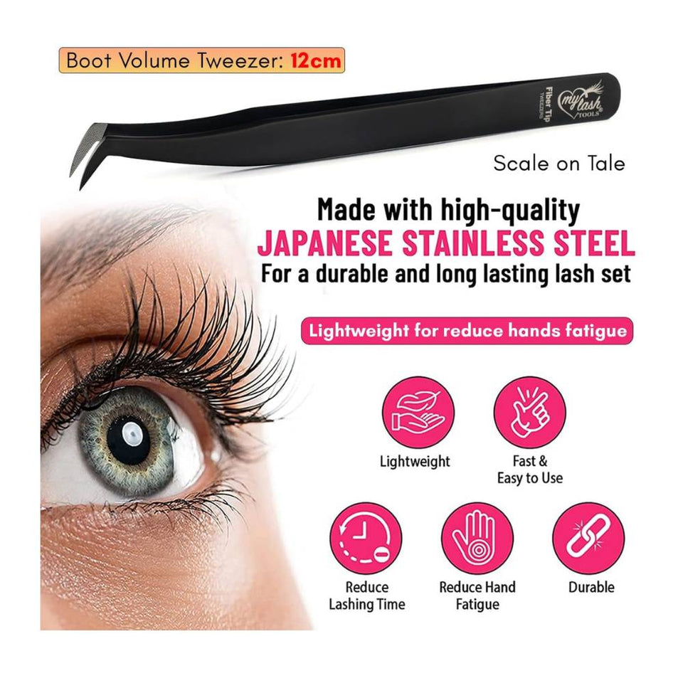 Eyelash Extension Precision Fiber Tip Lash Tweezers - Cross Edge Corporation