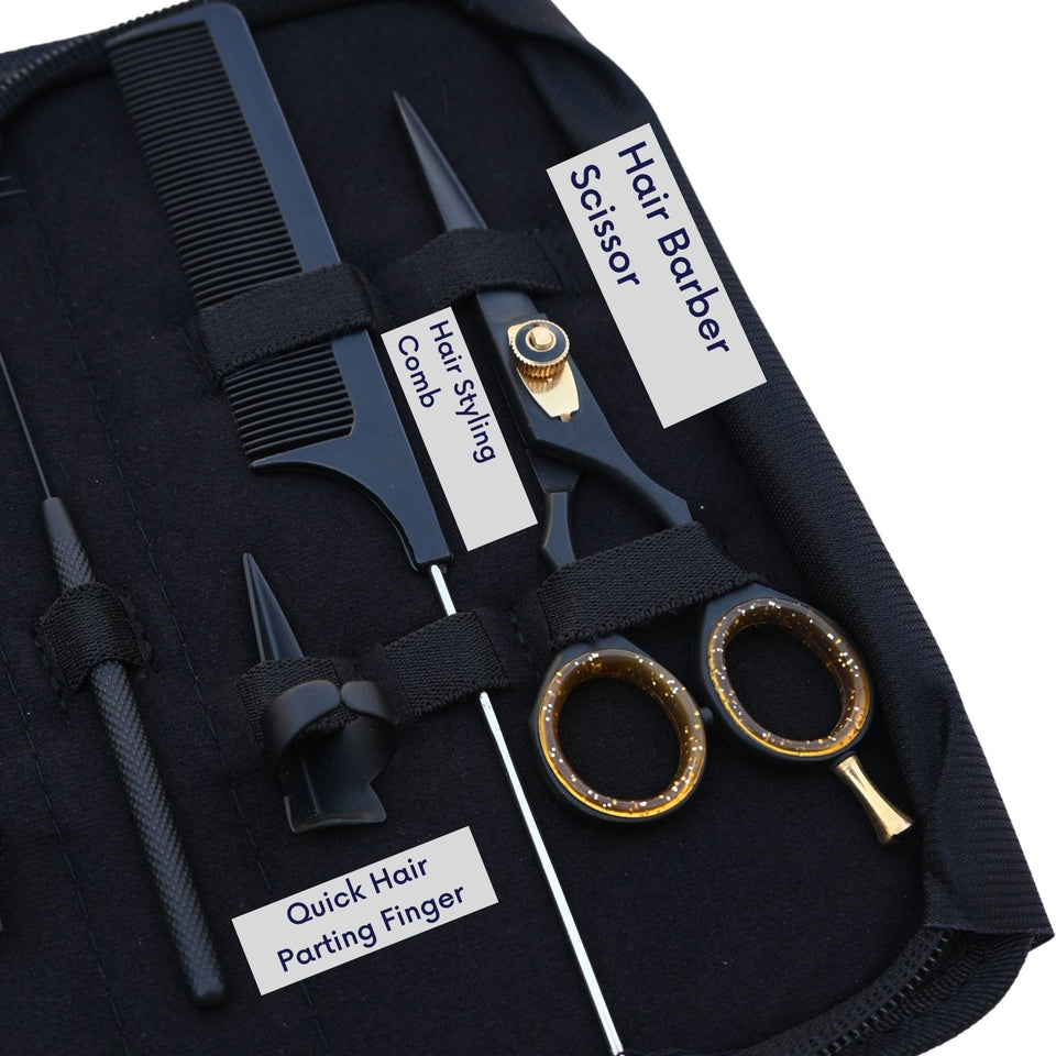 Hair Extension Crimping Plier Tool Kit for Beads Hook, Scissors & Comb set - Cross Edge Corporation