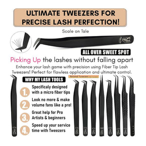 Eyelash Extension Precision Fiber Tip Lash Tweezers - Cross Edge Corporation