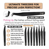 Eyelash Extension Precision Fiber Tip Lash Tweezers - Cross Edge Corporation
