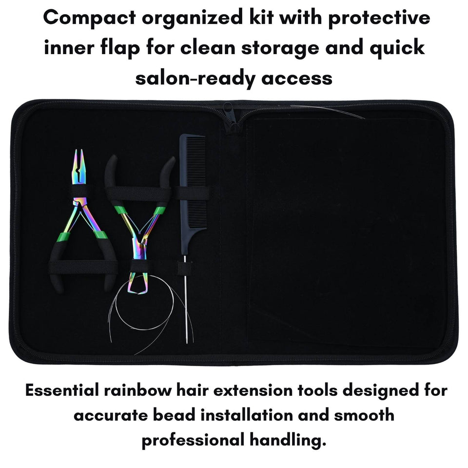Hair Extension Tools Kit Professional Micro Beads Installation & Removal Pliers Set - Cross Edge Corporation
