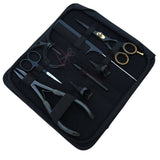 Hair Extension Crimping Plier Tool Kit for Beads Hook, Scissors & Comb set - Cross Edge Corporation