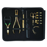 Hair Extension Tools Kit for Micro Bead Removal 3 Hole Crimper Pliers, Hook & Clips - Cross Edge Corporation
