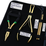 Hair Extension Tools Kit for Micro Bead Removal 3 Hole Crimper Pliers, Hook & Clips - Cross Edge Corporation