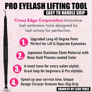 Black Perming Tinting Curling Lash lift with Eye Separation Comb - Cross Edge Corporation
