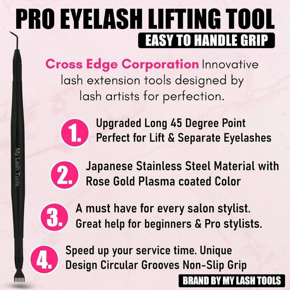 Black Perming Tinting Curling Lash lift with Eye Separation Comb - Cross Edge Corporation