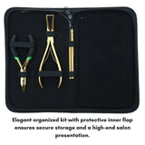 Hair Extension Tools Kit for Micro Bead Removal 3 Hole Crimper Pliers, Hook & Clips - Cross Edge Corporation
