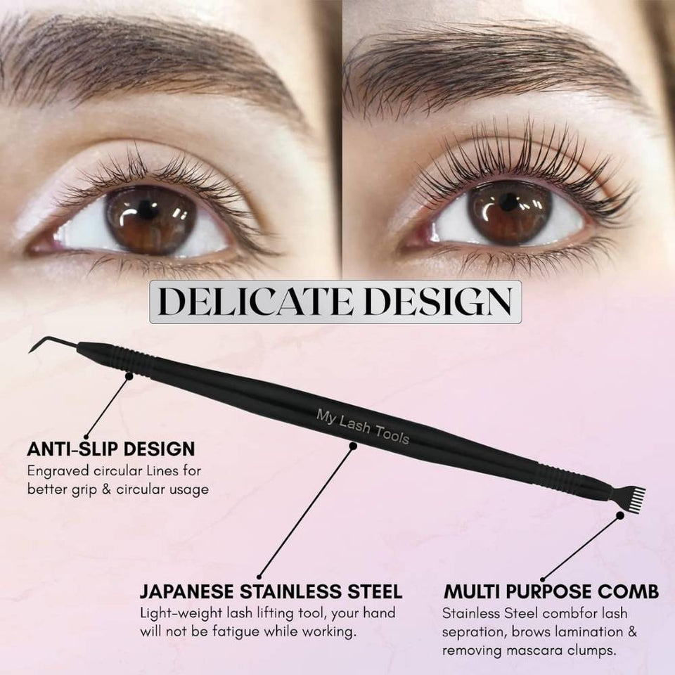 Black Perming Tinting Curling Lash lift with Eye Separation Comb - Cross Edge Corporation
