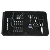 Hair Extension Tool Kit with Flat Crimping Plier, Microlink Remover & Loop Tool Set - Cross Edge Corporation