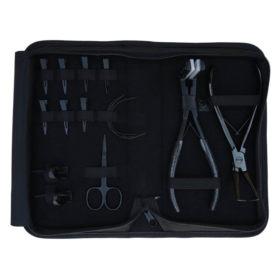 Hair Extension Tools Kit for Micro Bead Removal Tape In Plier & Curved Needles - Cross Edge Corporation